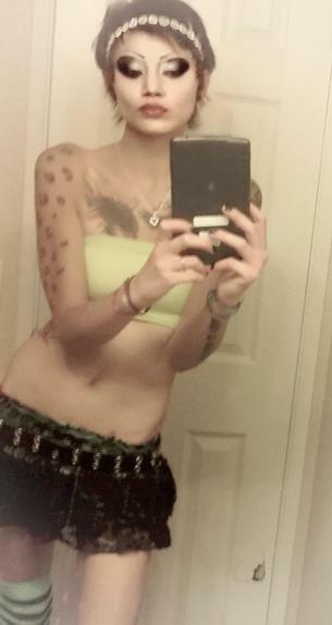 Tiny Tattooed Goth Stripper — 32